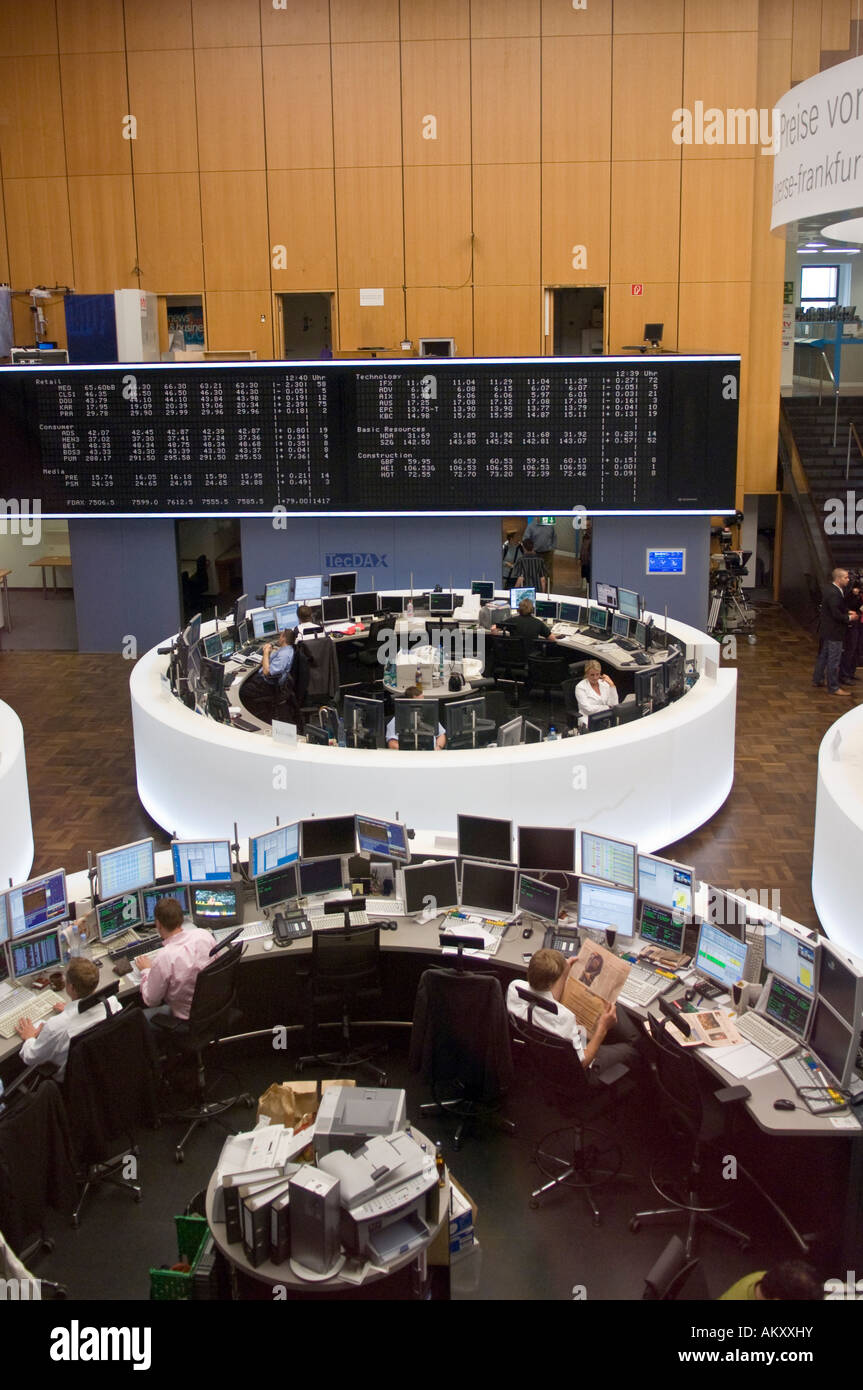 Securities trading, stock exchange Frankfurt, Hesse, Germany Stock Photo