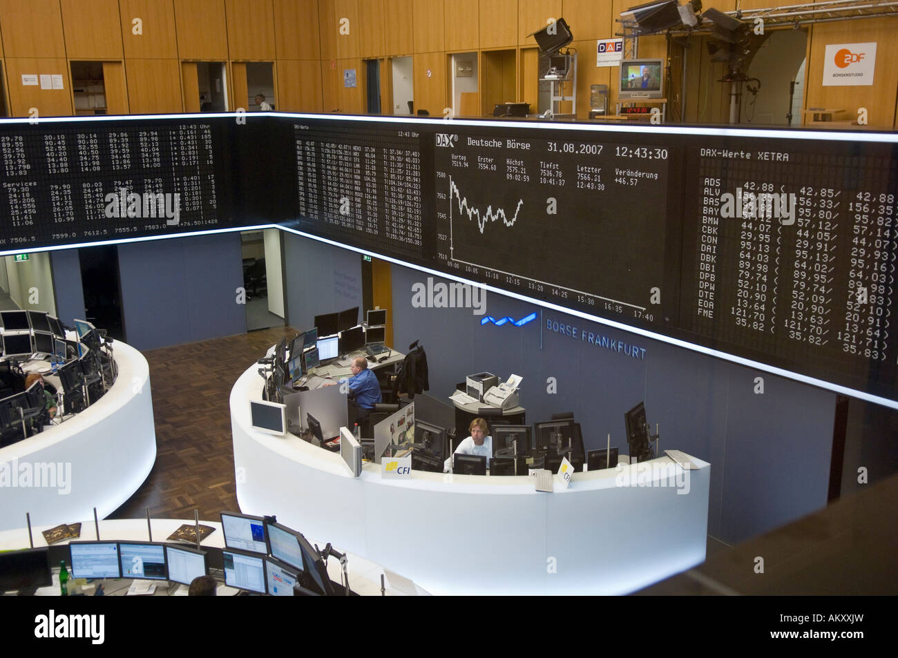 Securities trading, stock exchange Frankfurt, Hesse, Germany Stock Photo