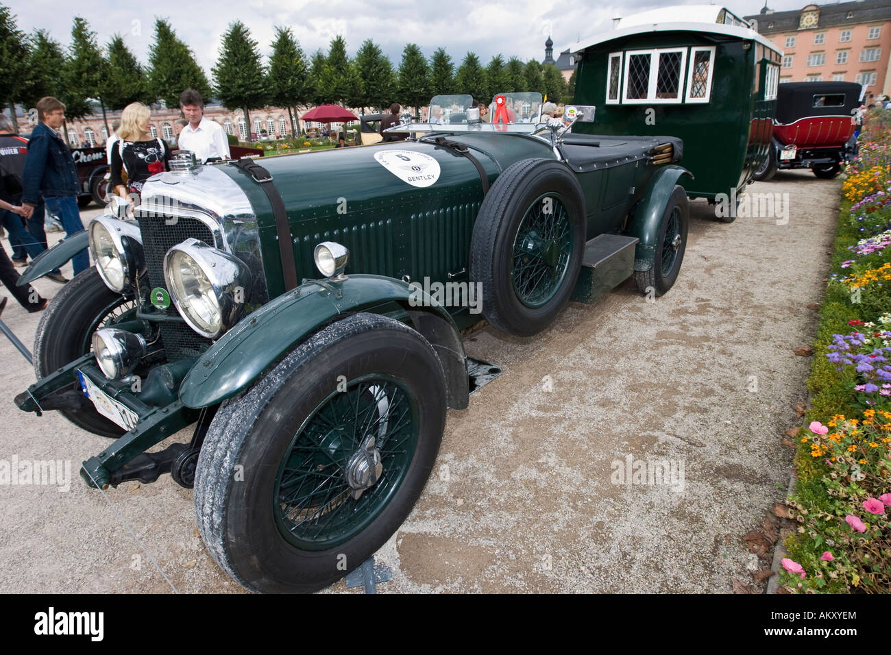 Bentley 8-litre (1931) with Eccles-Camper, GB 1928, vintage car meeting, Schwetzingen, Baden-Wuerttemberg, Germany Stock Photo