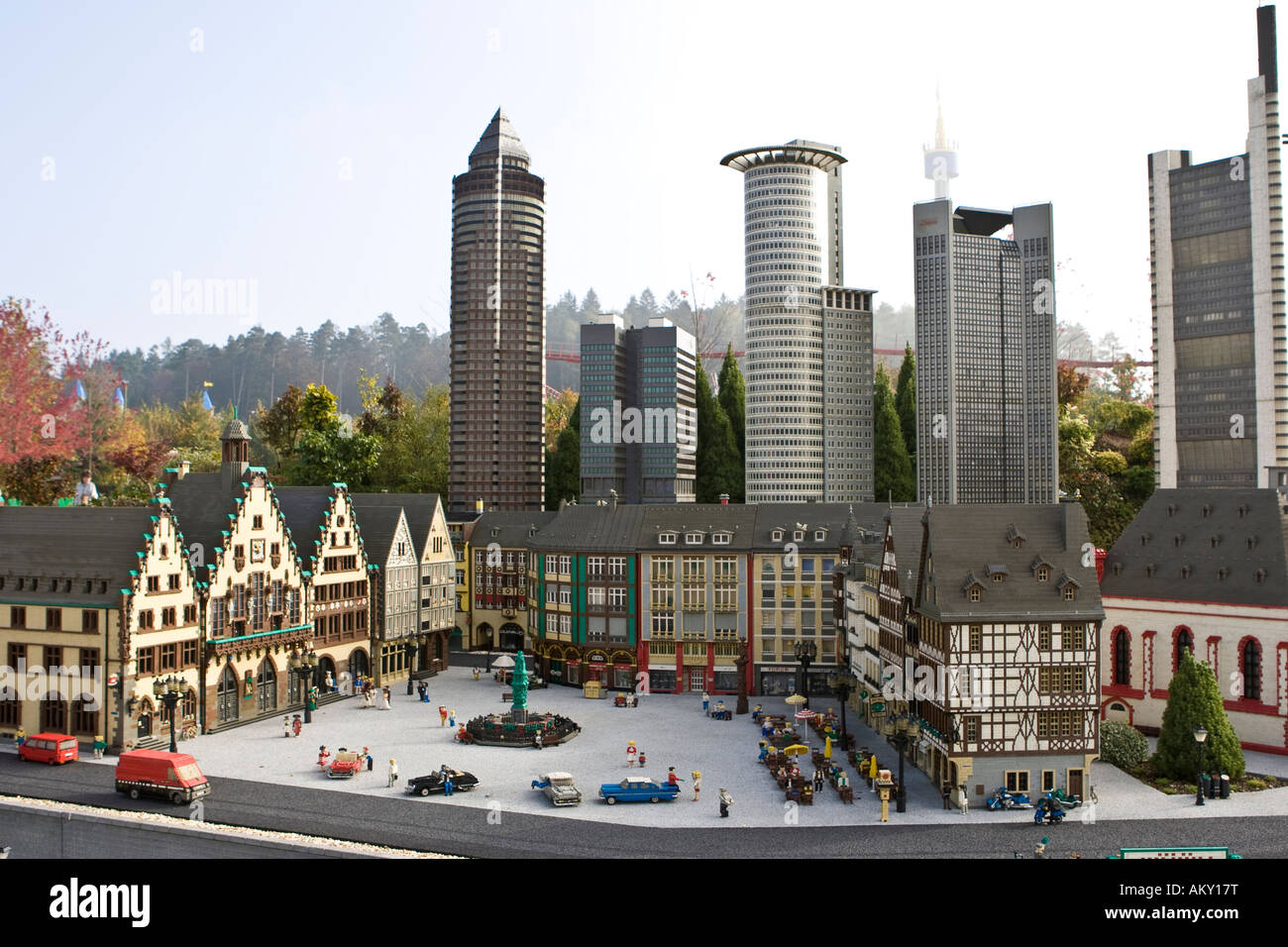 Modell of Frankfurt, Legoland, Guenzburg, Bavaria, Germany Stock Photo