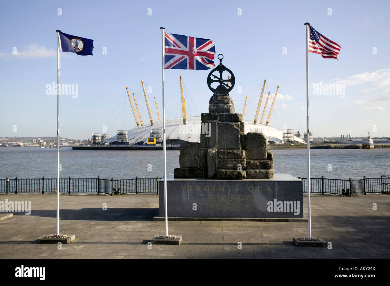 Virginia quay monument in east London UK Stock Photo
