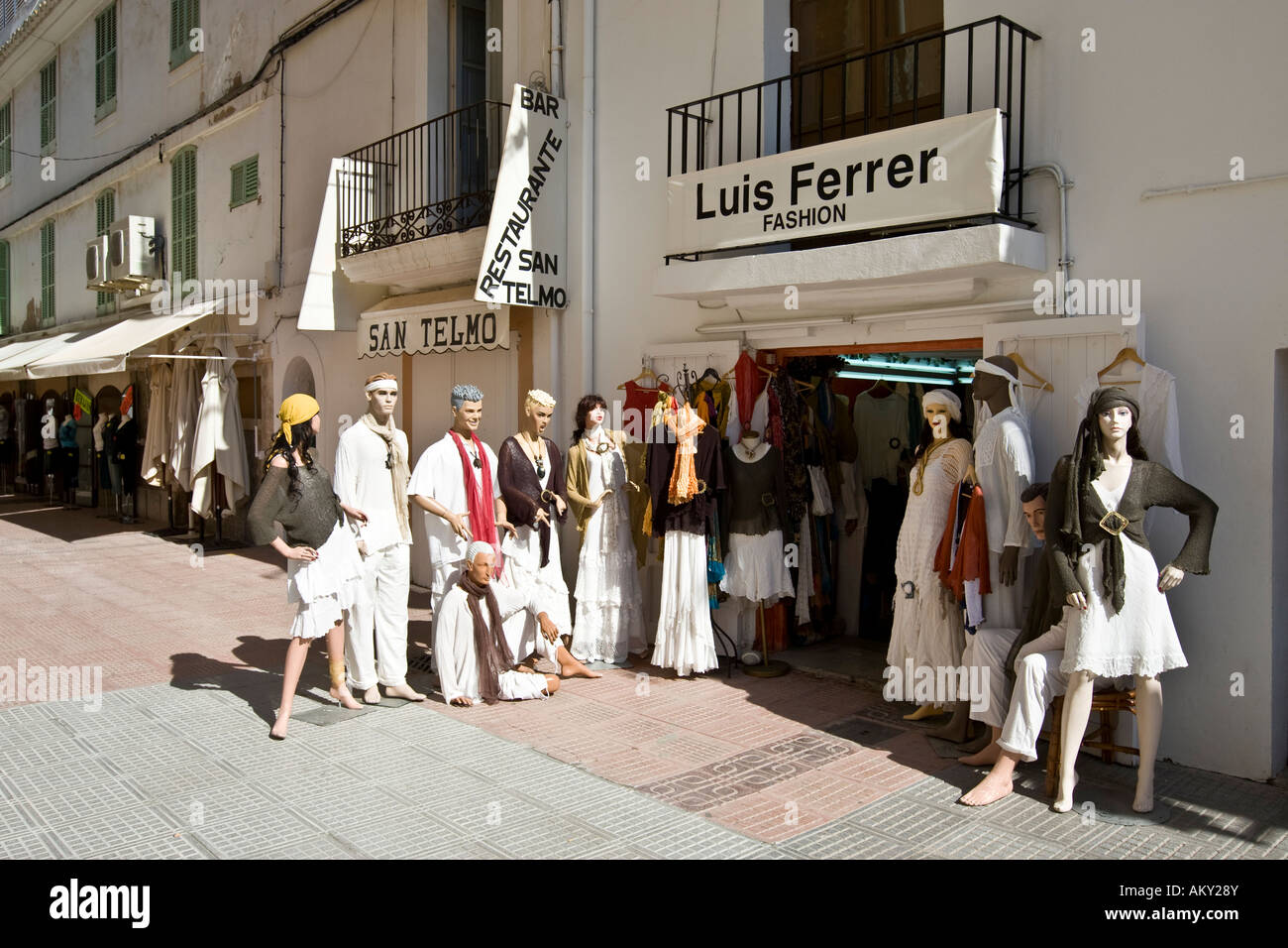 Fashion shop Luis Ferrer, Ibiza, Baleares, Spain Stock Photo