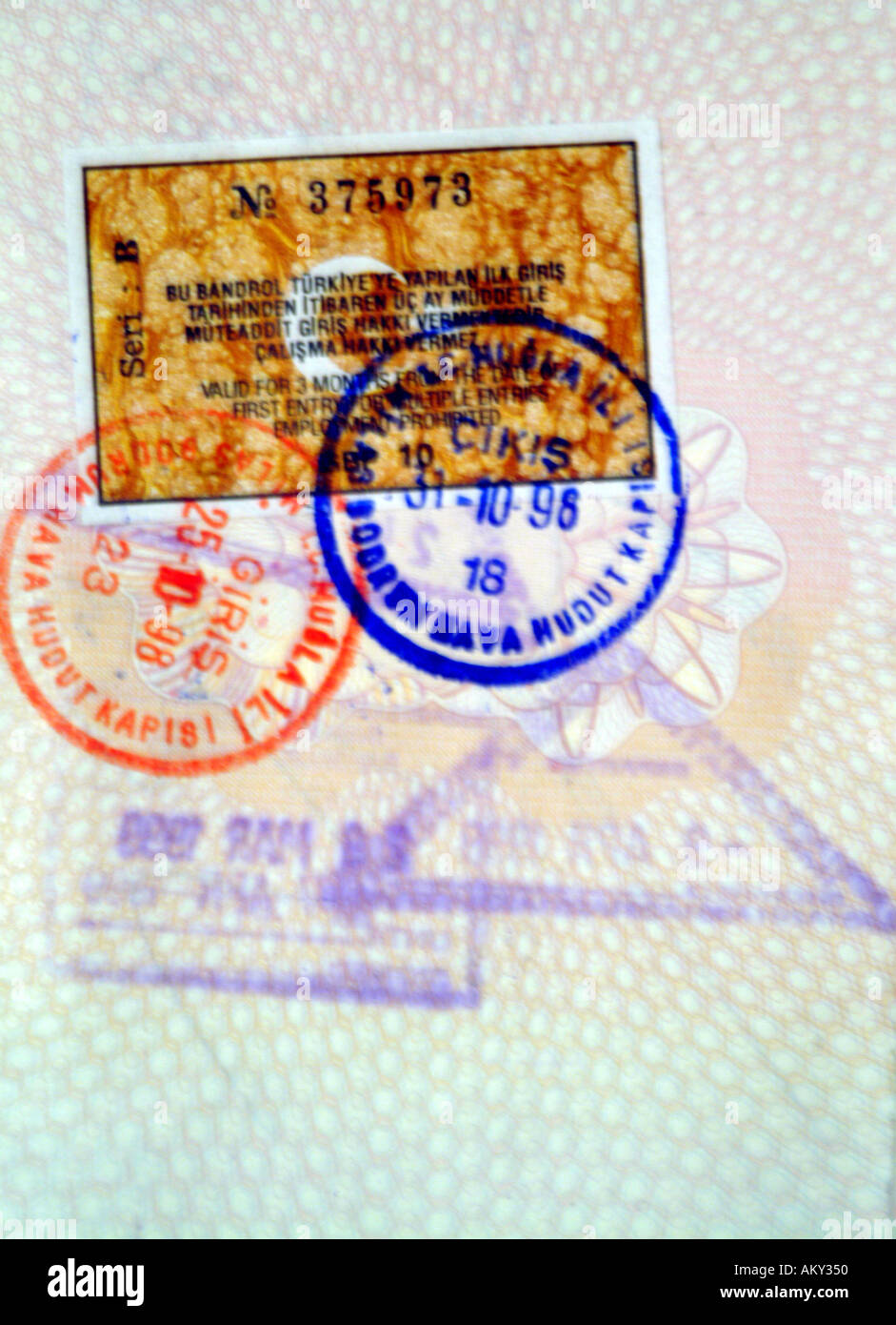 passport stamps turkey turk turkish Stock Photo Alamy