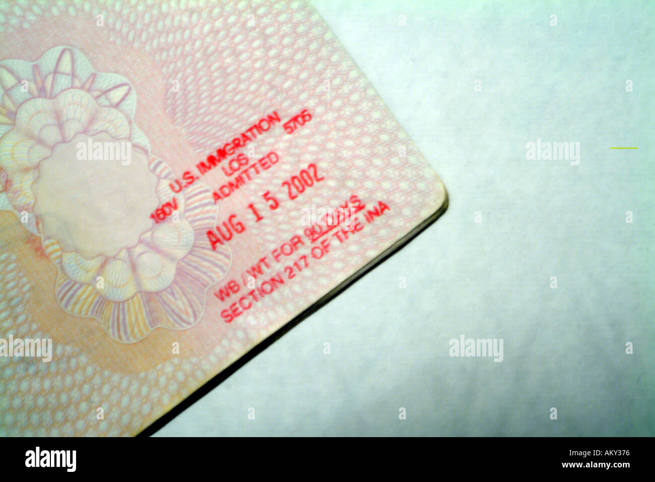 passport los angeles us immigration admitted 90 days usa united states