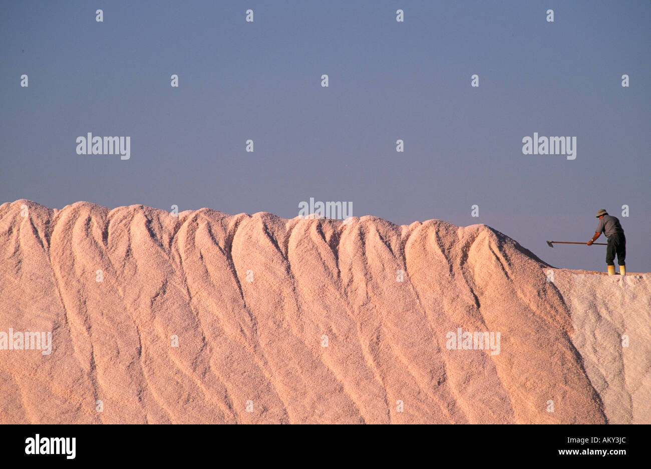 Harvesting salt Victoria, Australia Stock Photo Alamy