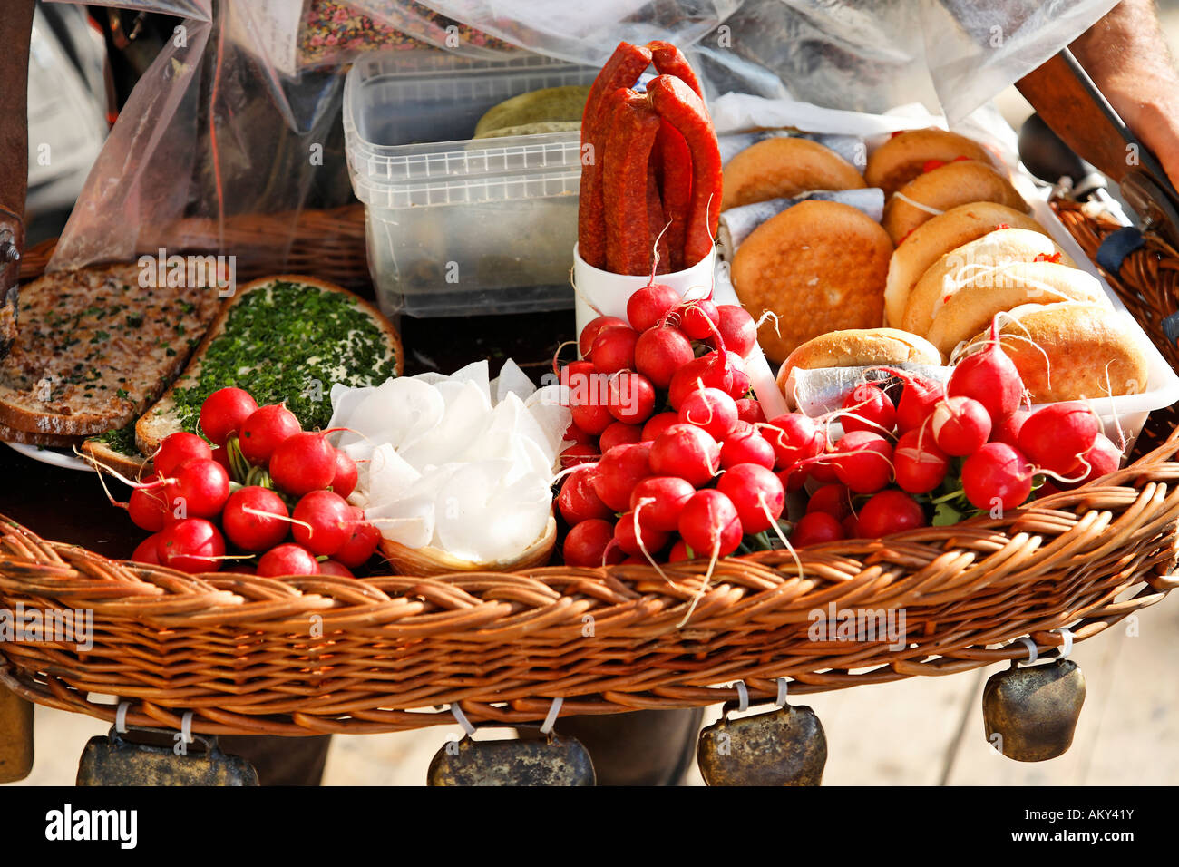 Oktoberfest, snacks, Munich beer festival, Bavaria, Germany Stock Photo