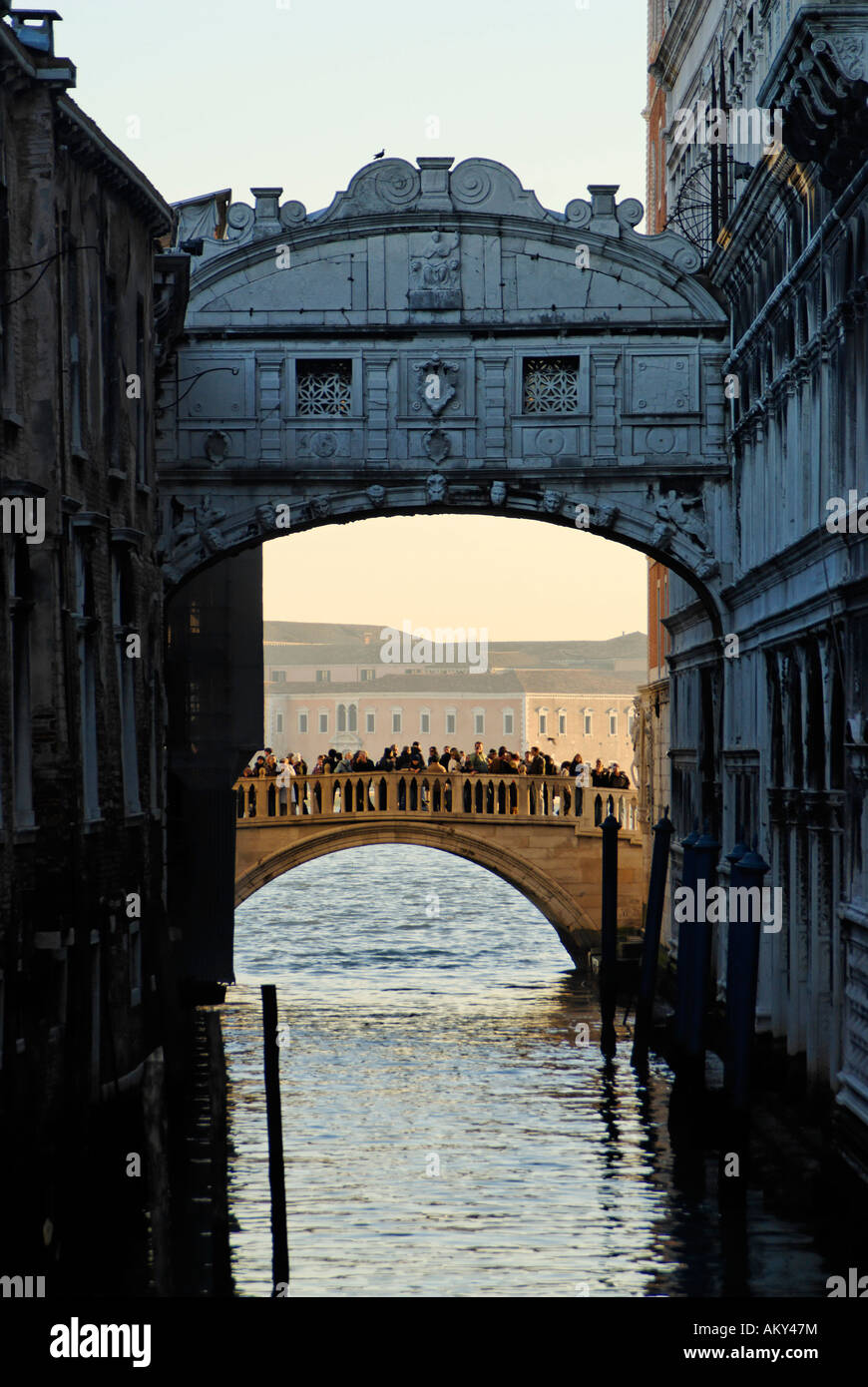 Ponte dei Spospiri bridge of sighs Venice Venezia Italy Stock Photo