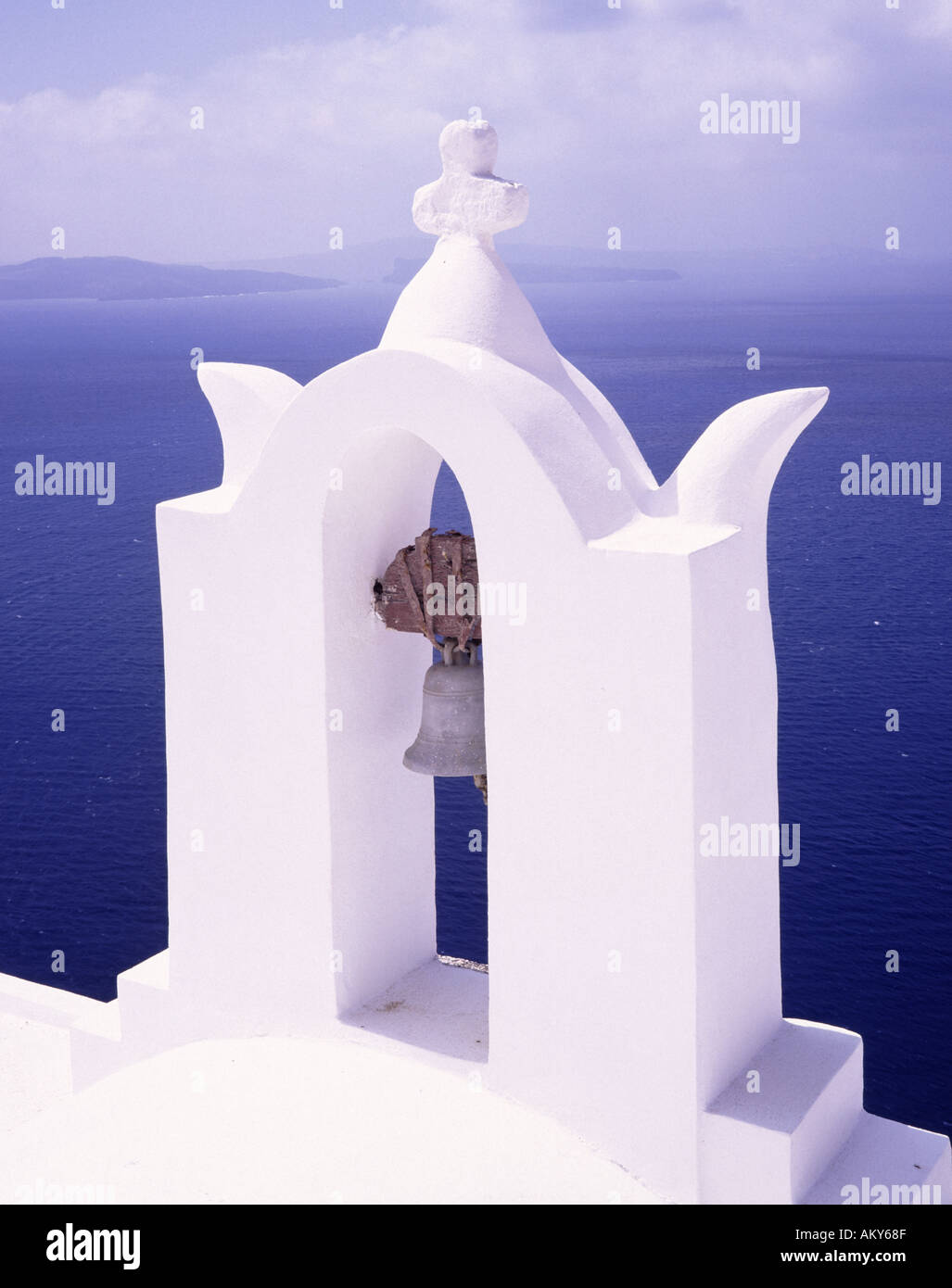 Campanile on Santorini Stock Photo