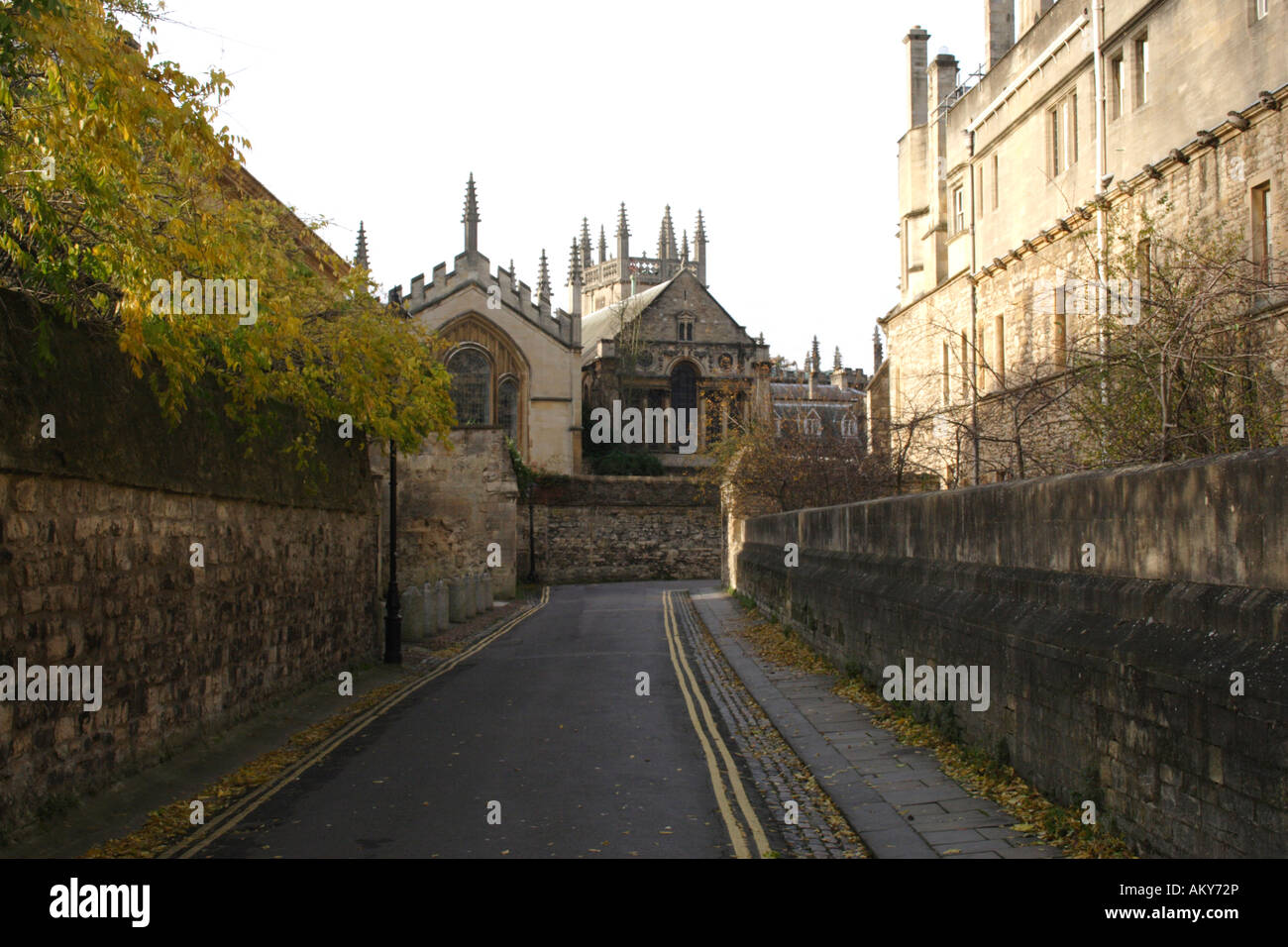 Queens Lane Oxford Stock Photo Alamy
