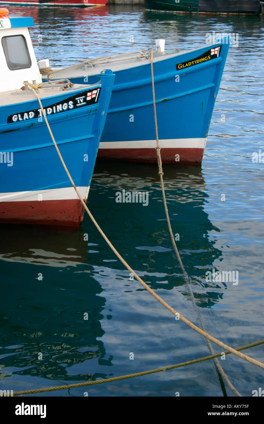 Boats in Seahouses harbour Northumberland England Stock Photo - Alamy