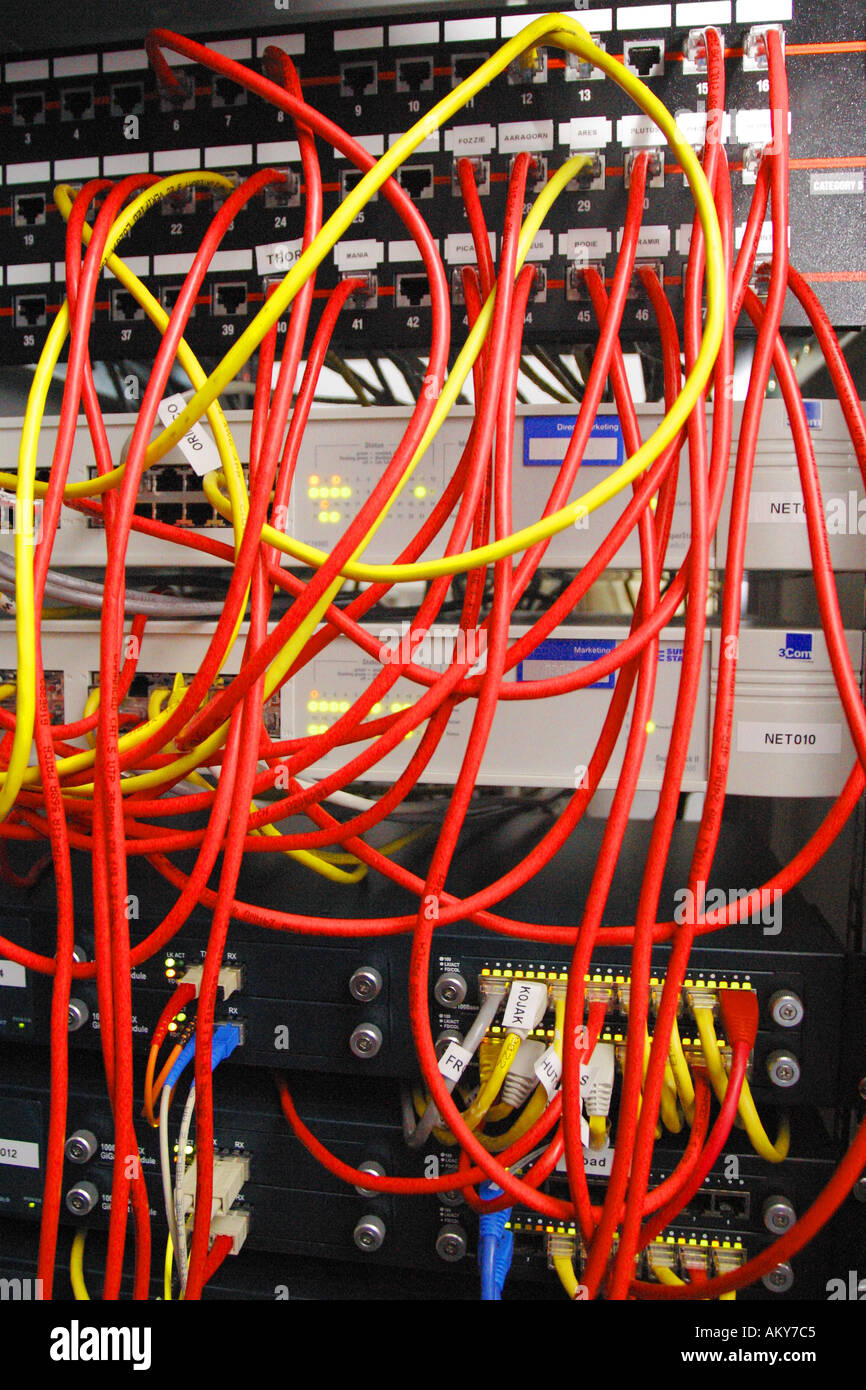 Computing plug cable wire connection network system technology server