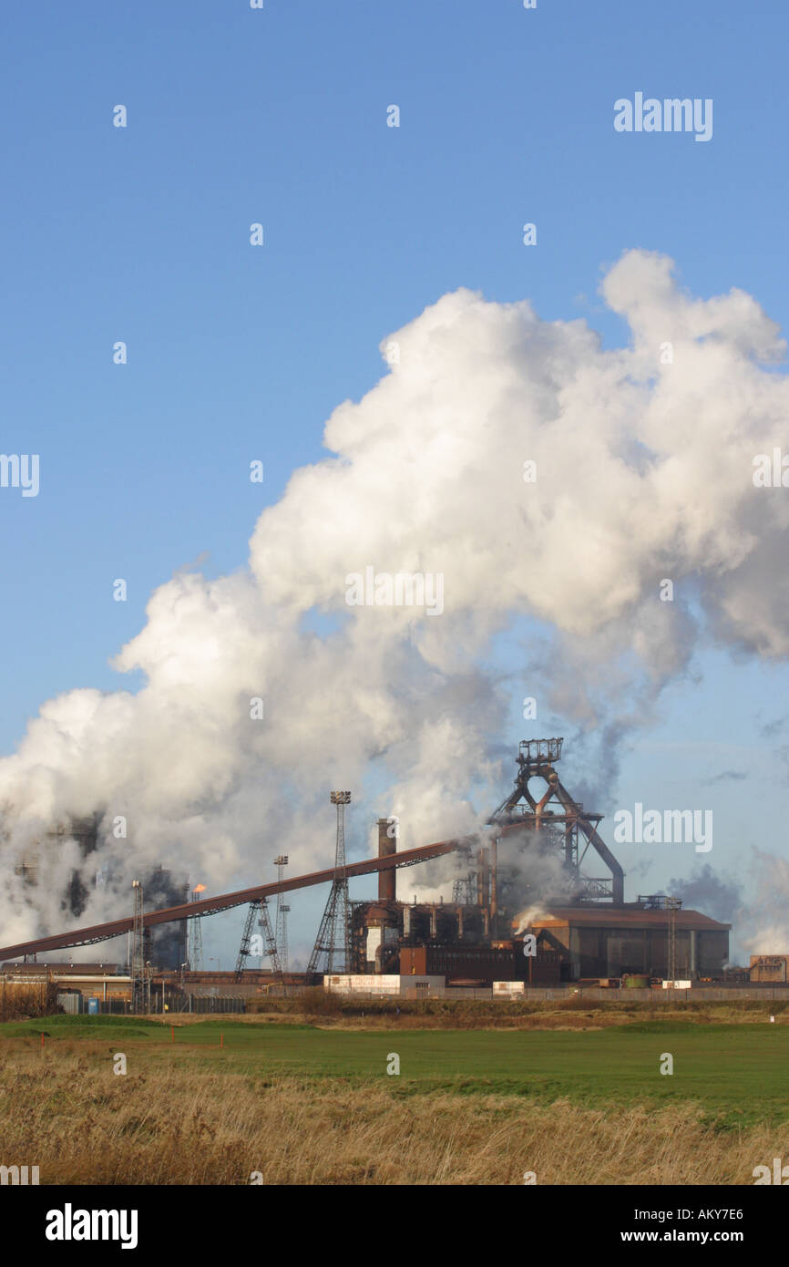 Redcar SSI blast furnace and steel factory at Redcar Teesside Cleveland England Stock Photo