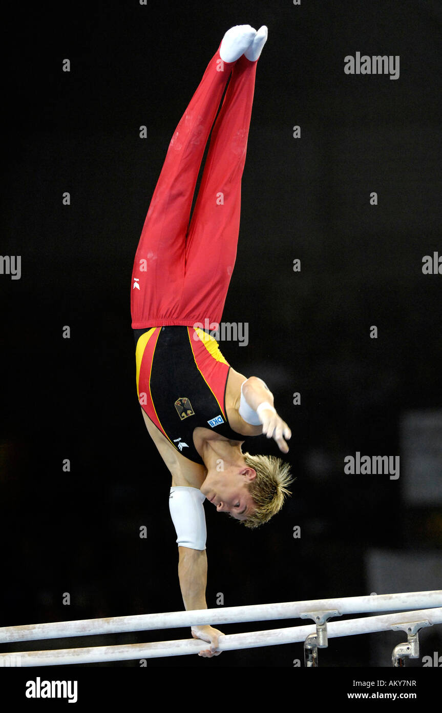Artistic Gymnastics Fabian HAMBUeCHEN GER on parallel bars Artistic