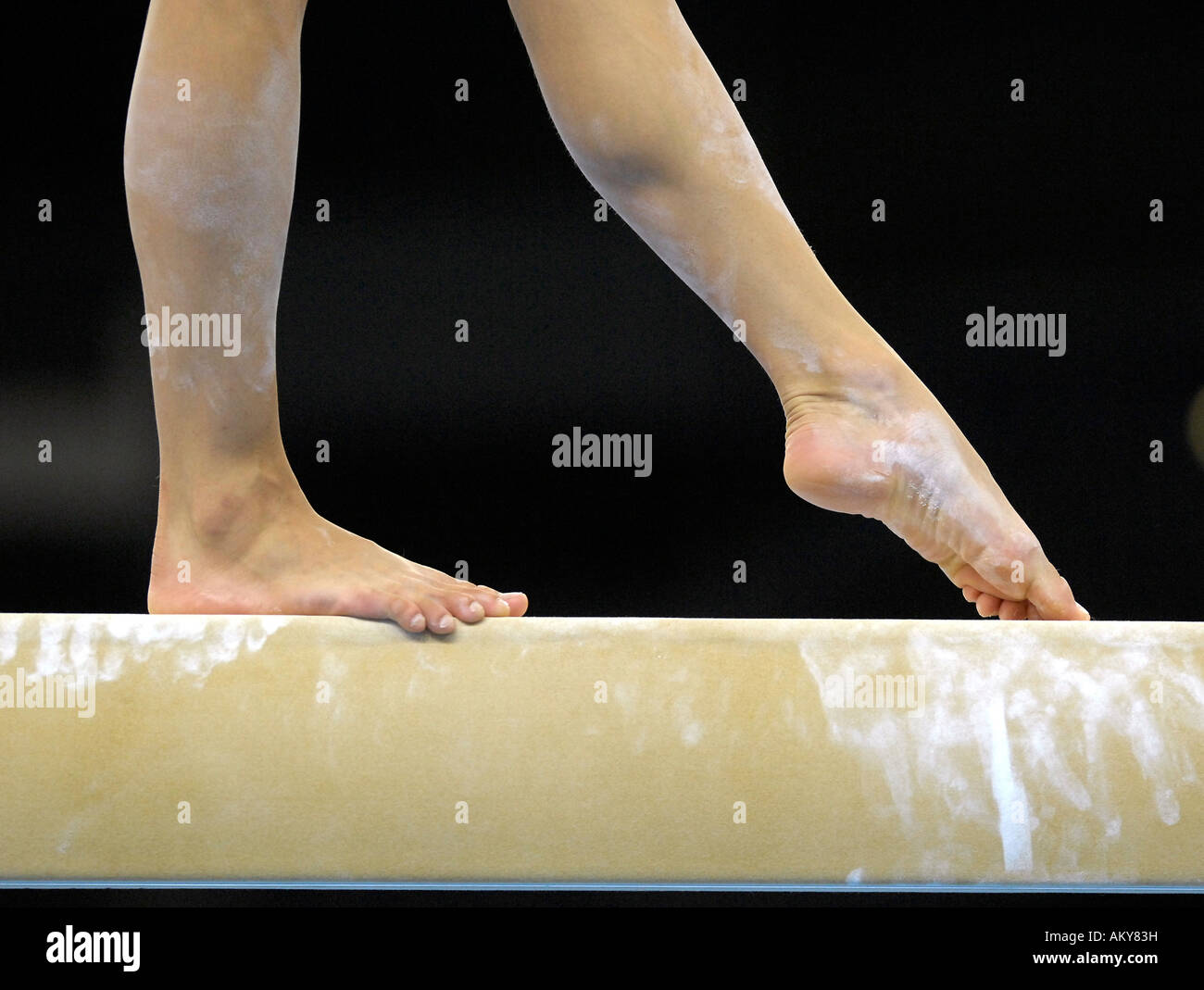 Artistic Gymnastics balance beam Stock Photo