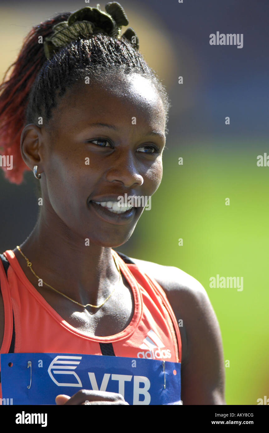 World Athletics Final Stuttgart 2007, Baden-Wuerttemberg, Germany Janeth JEPKOSGEI KEN winner sprint 800 m Stock Photo