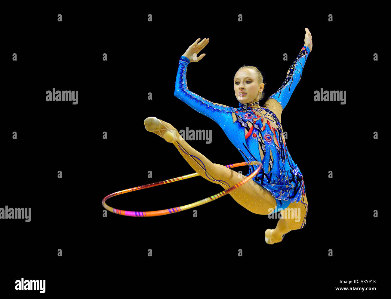 RG Vera SESINA RUS World Champion of Rhythm Gymnastics Stock Photo
