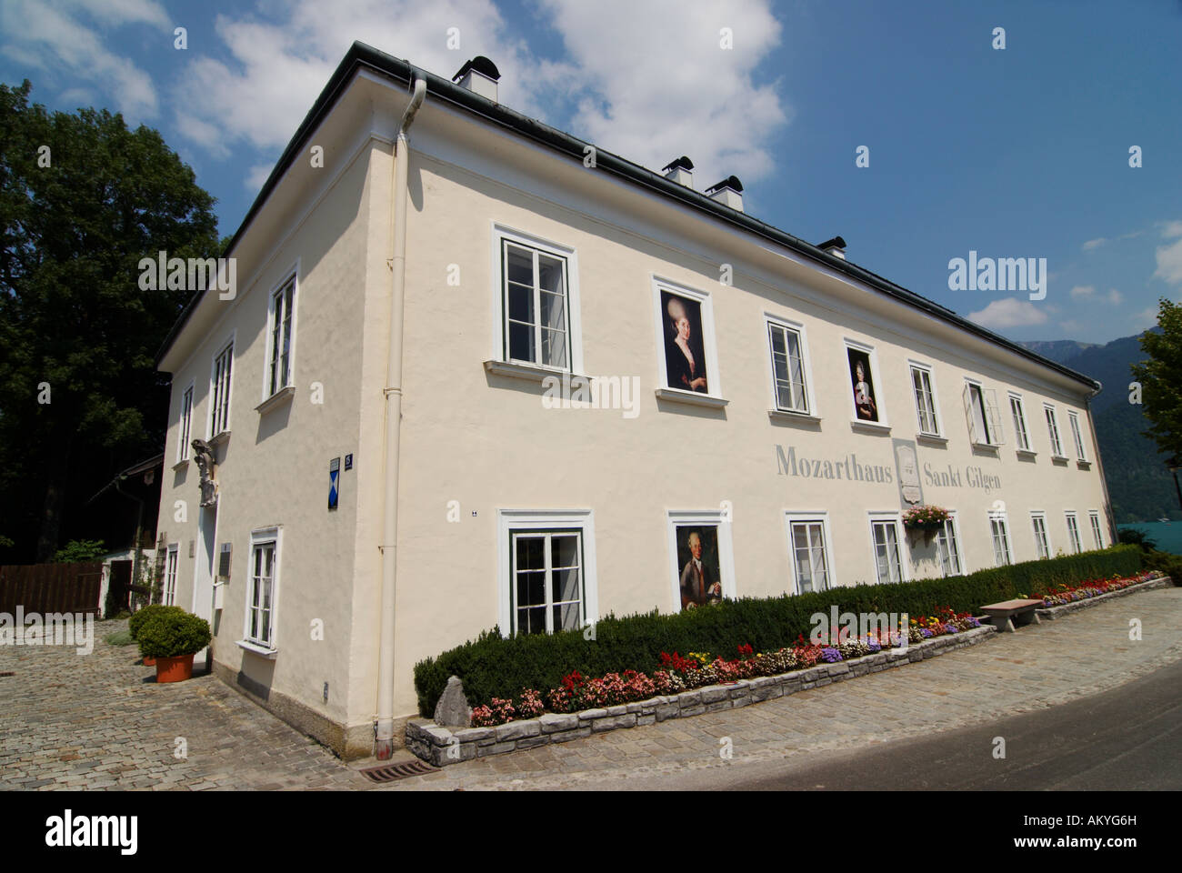 Mozarthouse St. Gilgen by the Wolfgangsee, birth house of Mozart's mother, Salzburg, Austria