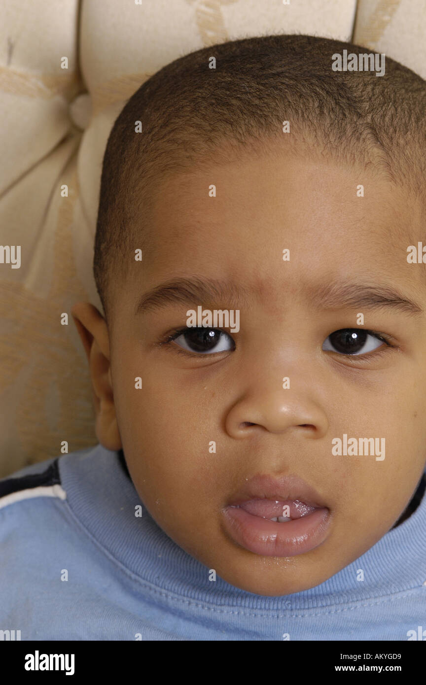 A portrait of an African American baby boy Stock Photo Alamy
