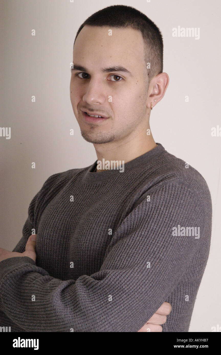 Portrait young man buzz cut hi-res stock photography and images - Alamy