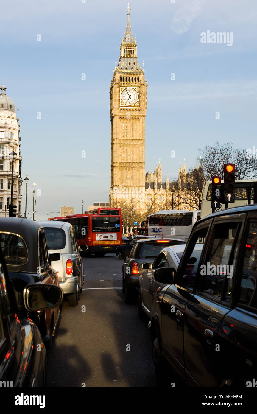 Big Ben at rush hour, London, England, Great Britain, UK Stock Photo