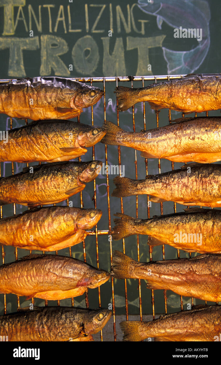 Smoked rainbow trout, Hume Weir Fish Farm, Albury, New South Wales