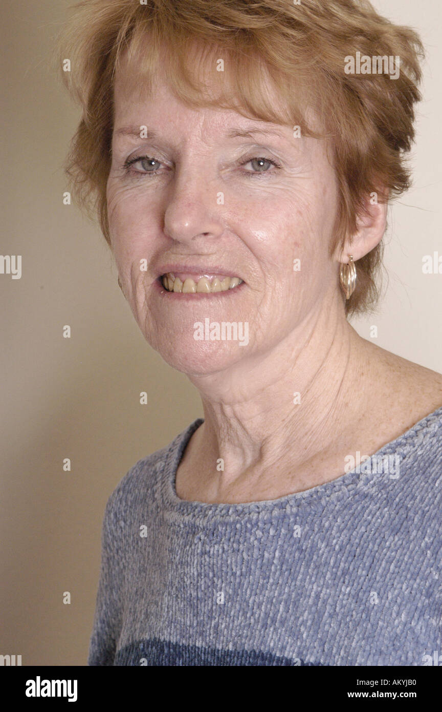 A Portrait Of A Woman In Her Late 50 S Early 60 S Stock Photo