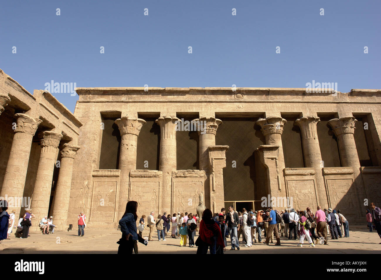 Horus temple the best preserved temple plant in Egypt. Pylon in the