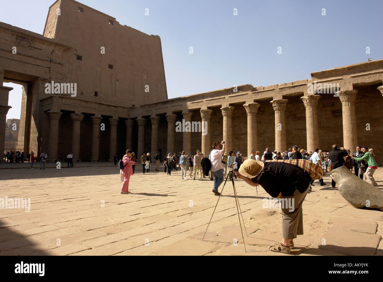 Horus temple the best preserved temple plant in Egypt. Pylon in the