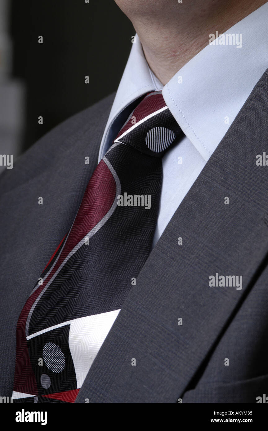 Image showcasing A close up of a man's tie and neck Stock Photo - Alamy