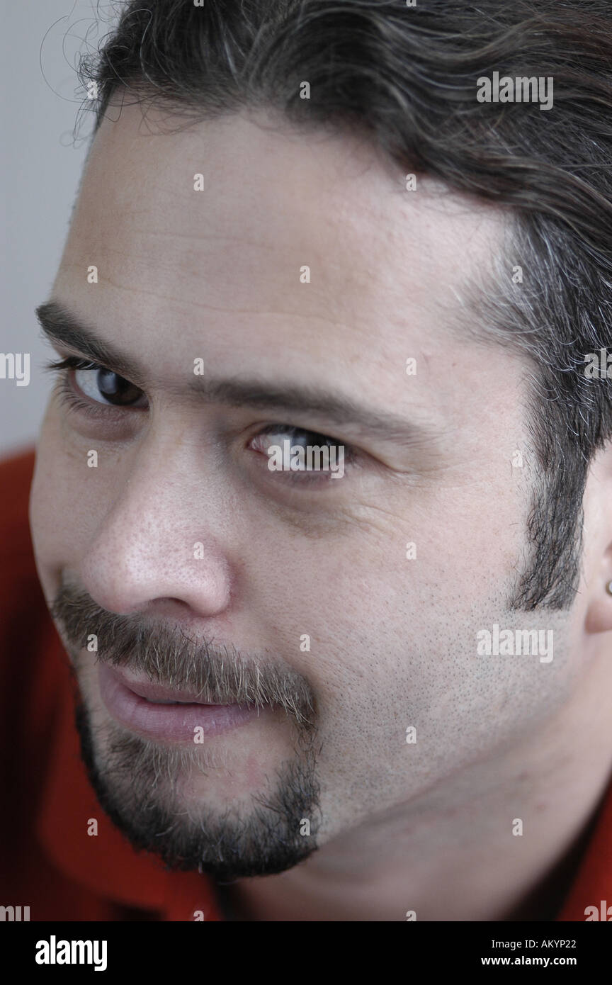 A portrait of a friendly bearded man. Stock Photo