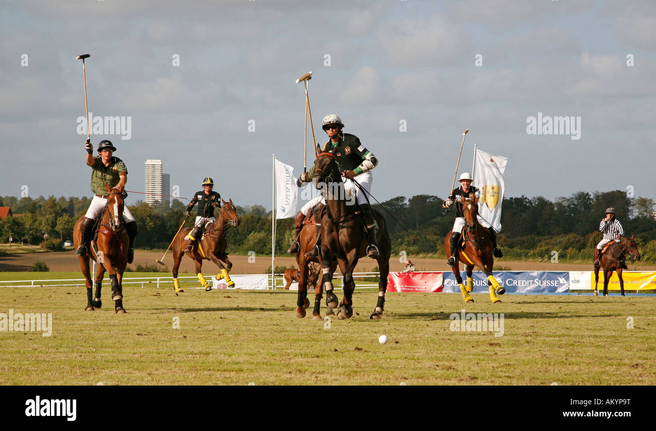 A game of polo, Timmendorf, Schleswig-Holstein, Germany Stock Photo