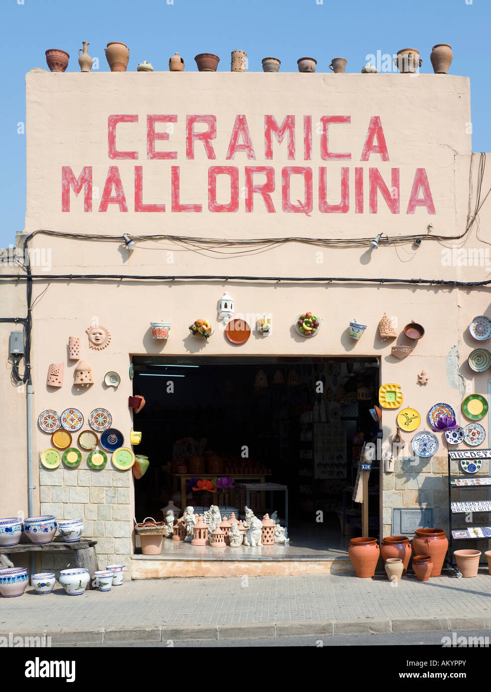 A store for ceramics, Manacor, Mallorca, Balearics, Spain Stock Photo