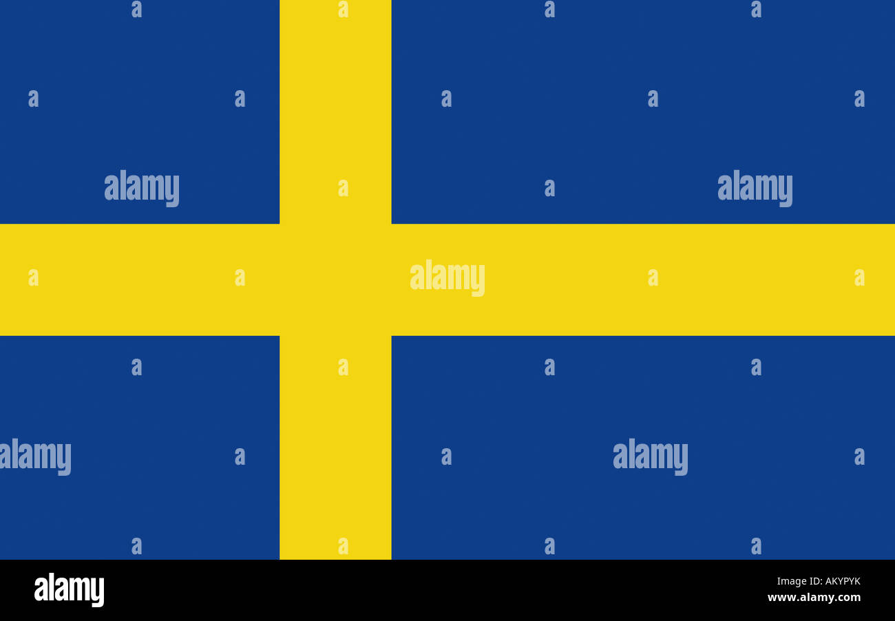 The flag of Sweden - graphic Stock Photo