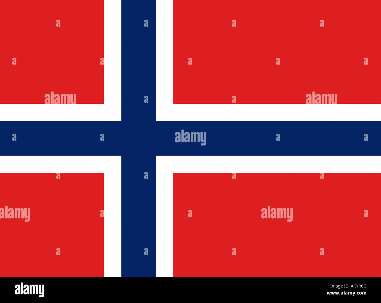The flag of Norway - graphic Stock Photo