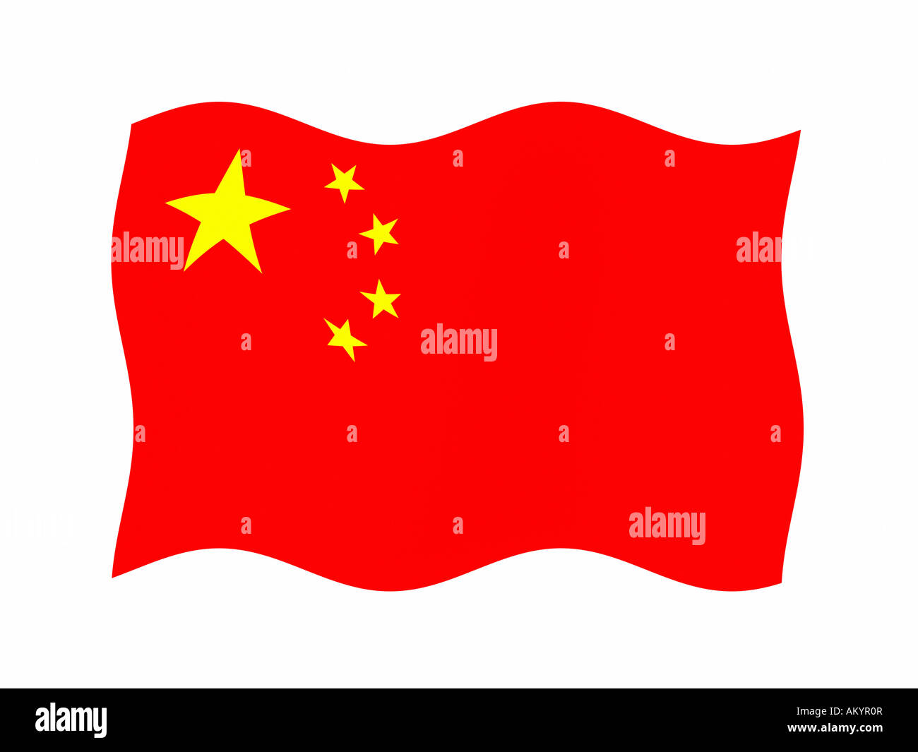 The flag of China - graphic Stock Photo