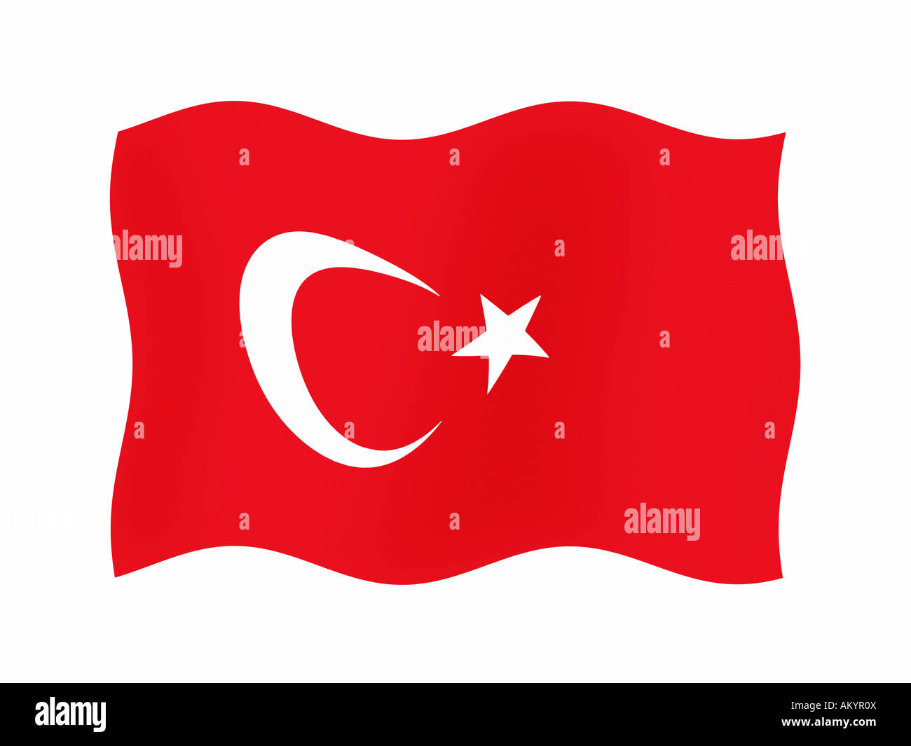 The flag of Turkey - graphic Stock Photo
