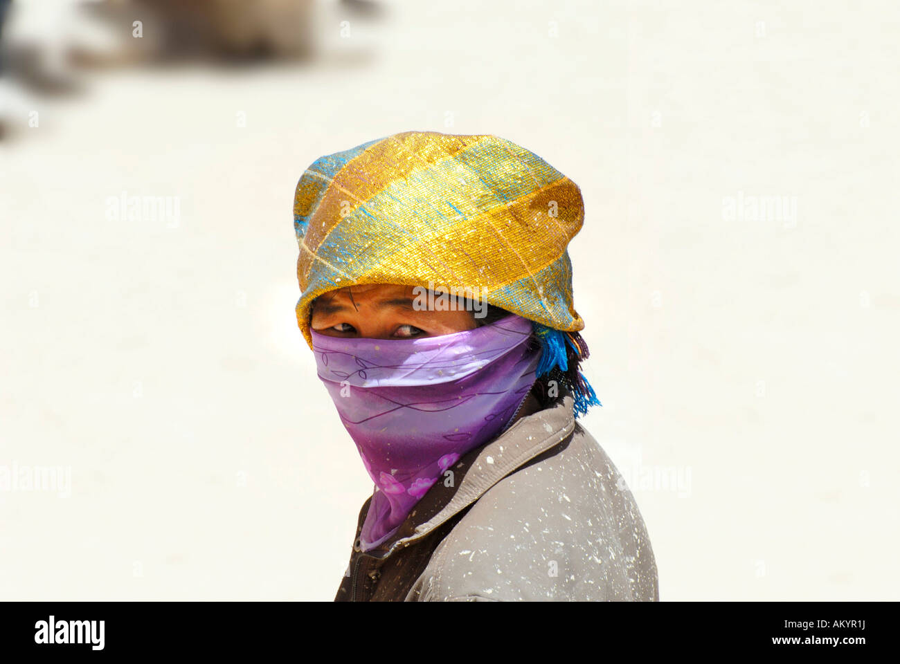 Tibetan woman, Lhasa, Tibet Stock Photo