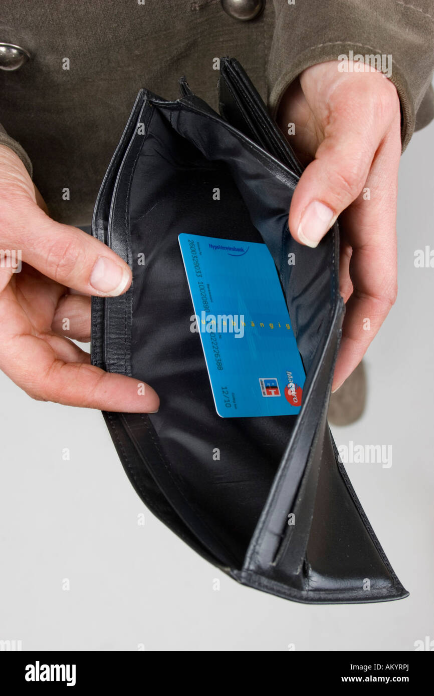 Purse with credit card Stock Photo