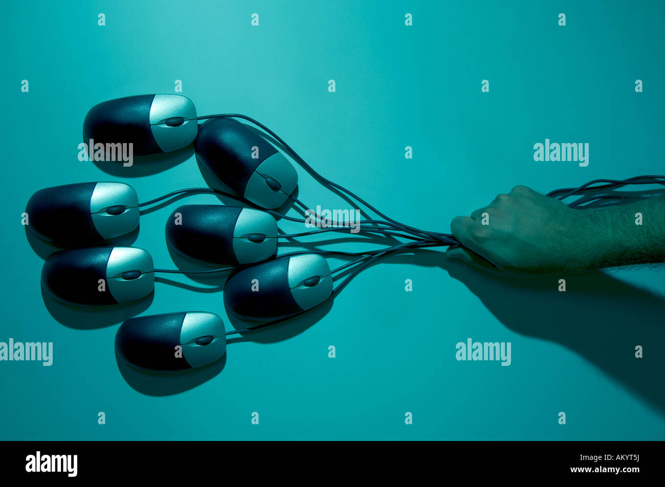 hand holding bunch of computer mouse Stock Photo Alamy