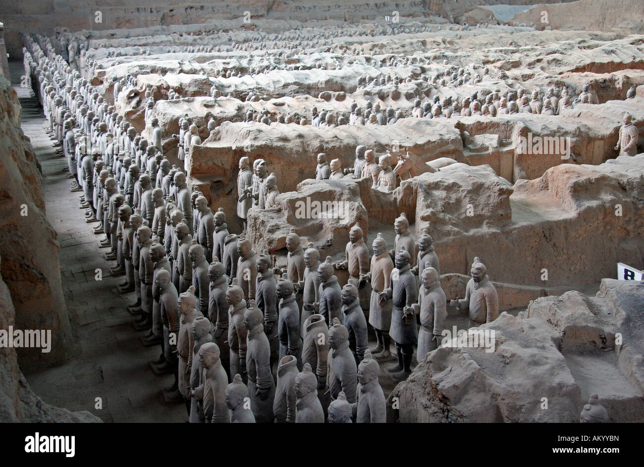 Terracotta Army, Mausoleum of the First Qin Emperor near Xi'an, China Stock Photo