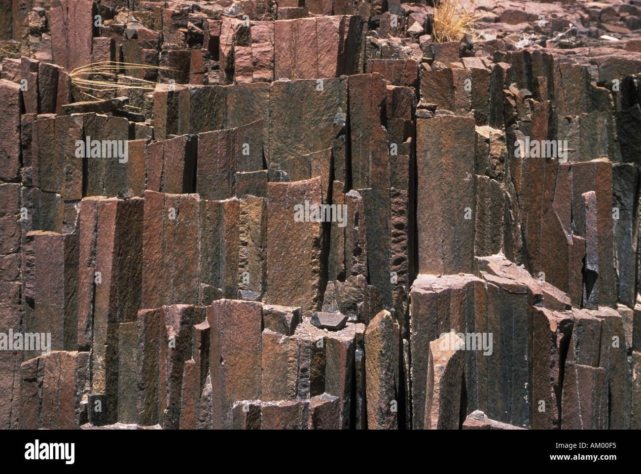 Organ Pipes rock formation near Twyfelfontein in Damaraland Namibia ...