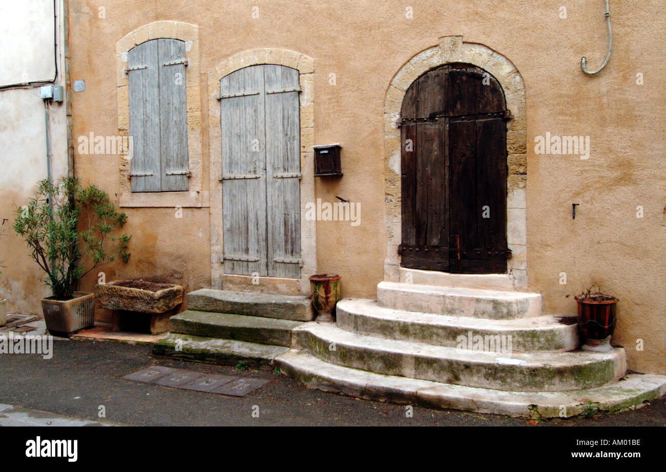 Doorways Lourmarin Provence France Stock Photo