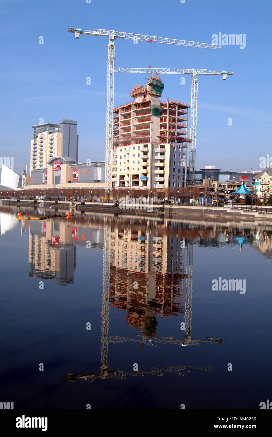 Inner City Development at Salford Quays Greater Manchester Northern England UK Stock Photo