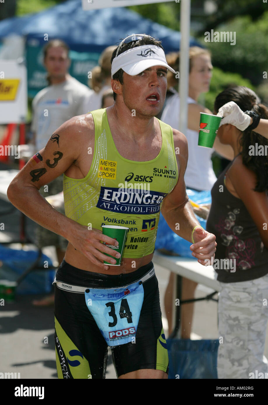 Triathlet Michael Goehner (GER) during the Ironman World Championship in Kailua-Kona Hawaii USA Stock Photo