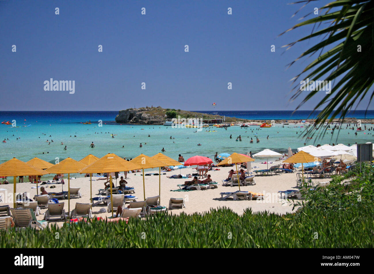 Beach, Agia Napa, Cyprus Stock Photo