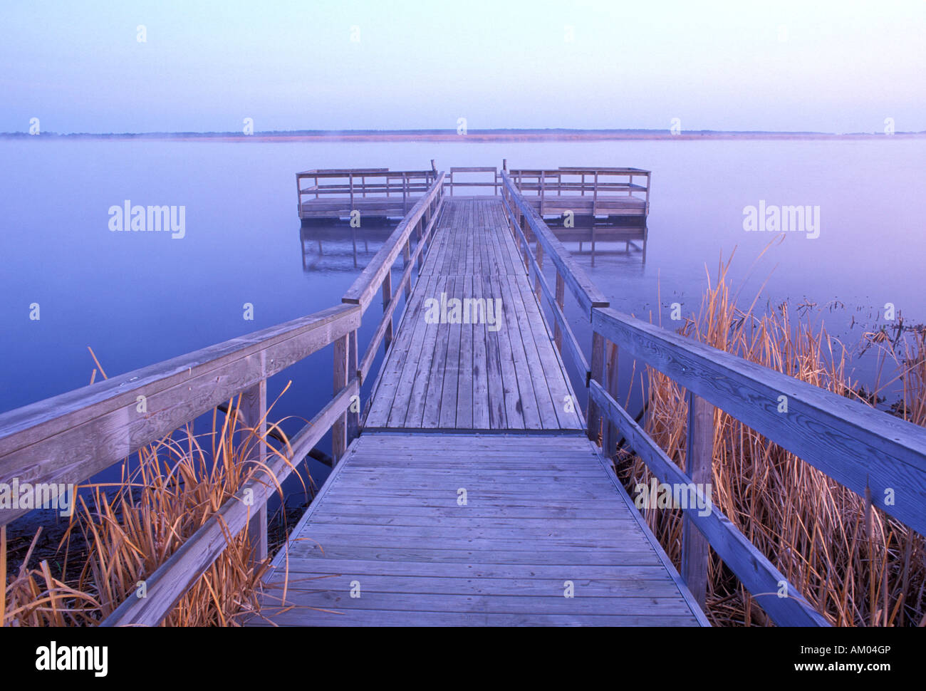 Dock at Lake of the Woods at Zippel Bay State Park Minnesota Stock Photo Alamy