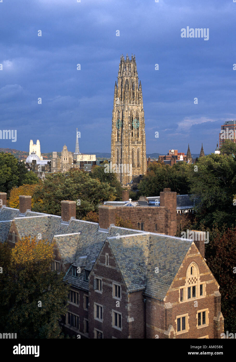 Yale University. Harkness tower, notable gothic style tower designed by ...