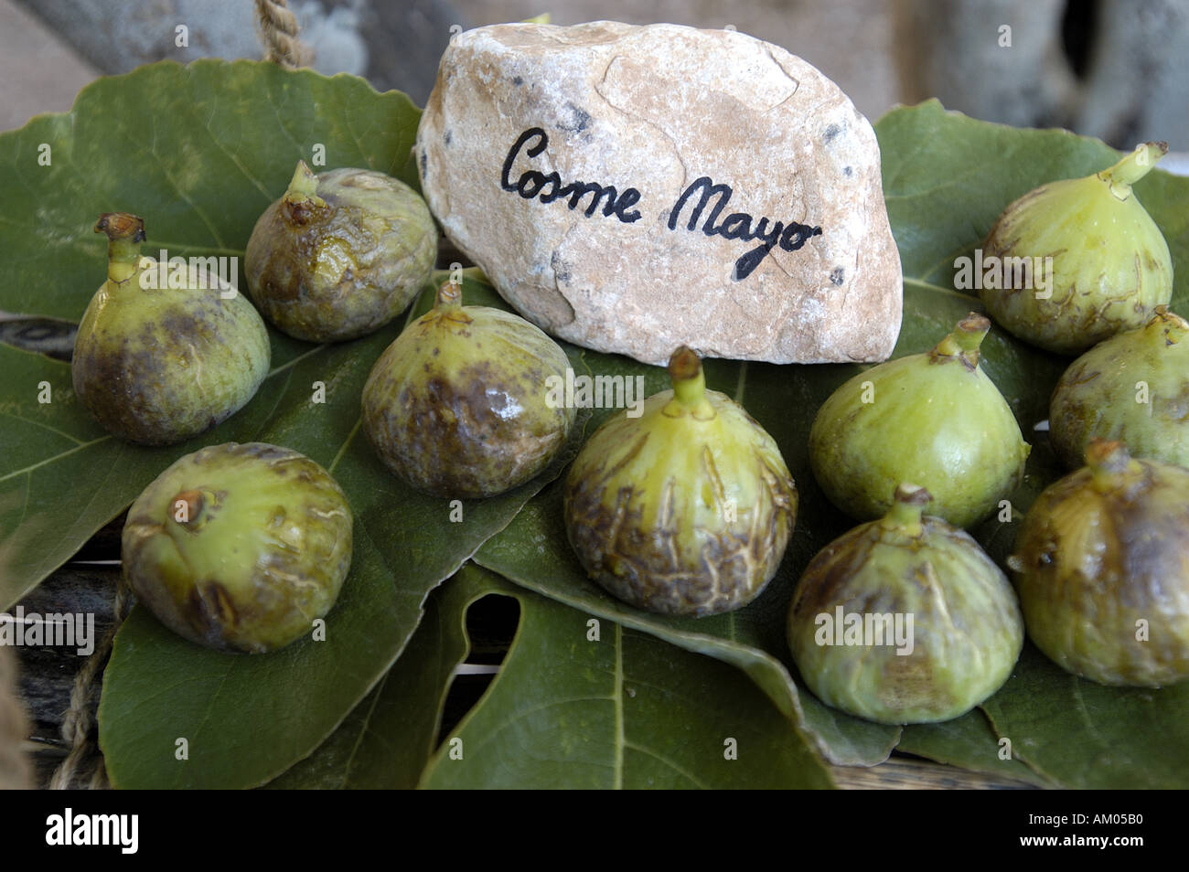 Various types of Figs on display at an outdoor stand Stock Photo Alamy