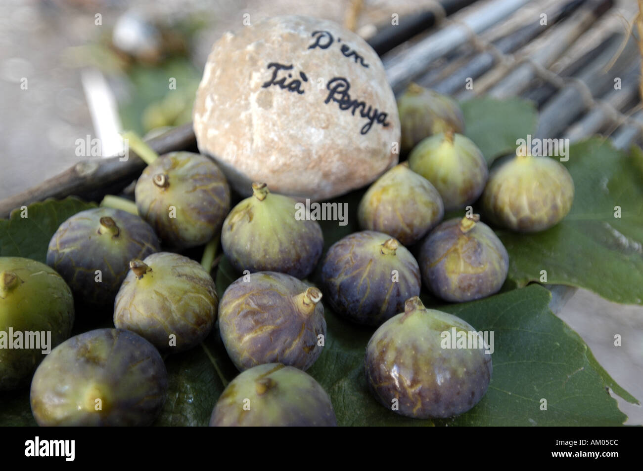 Various types of Figs on display at an outdoor stand Stock Photo Alamy