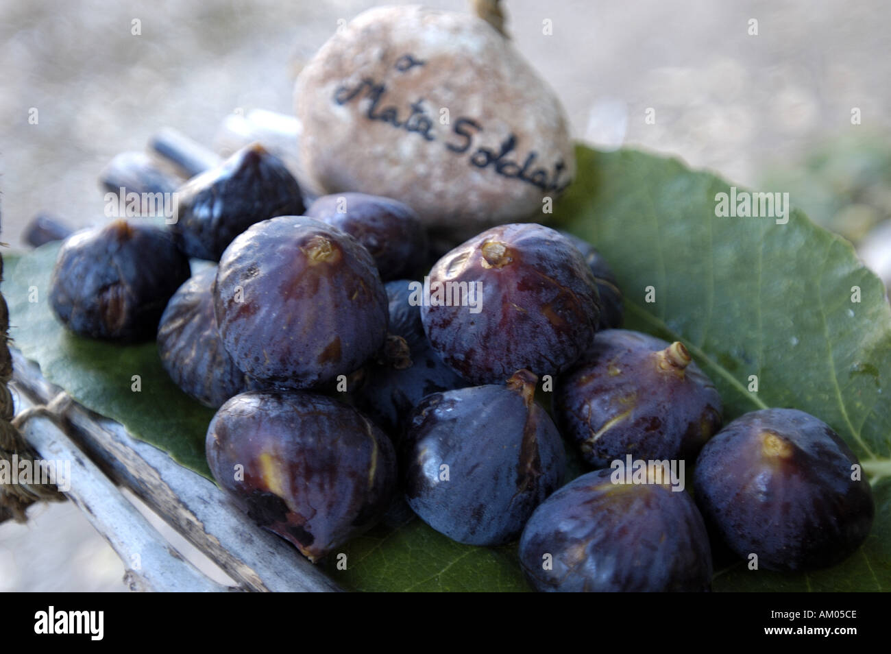 Various types of Figs on display at an outdoor stand Stock Photo Alamy